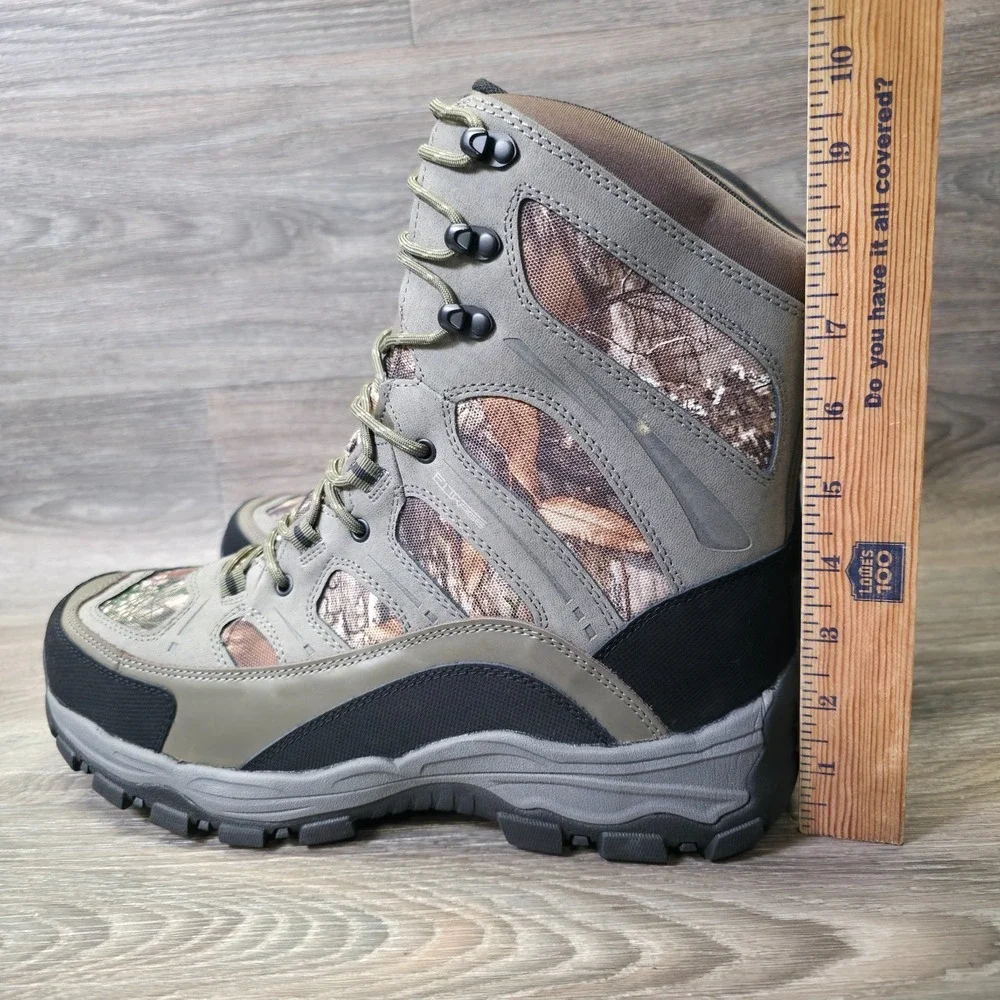 Rustic‎ Ridge Boots Mens 12 Real Tree Camo Leather Fabric Upper Hunting Outdoor